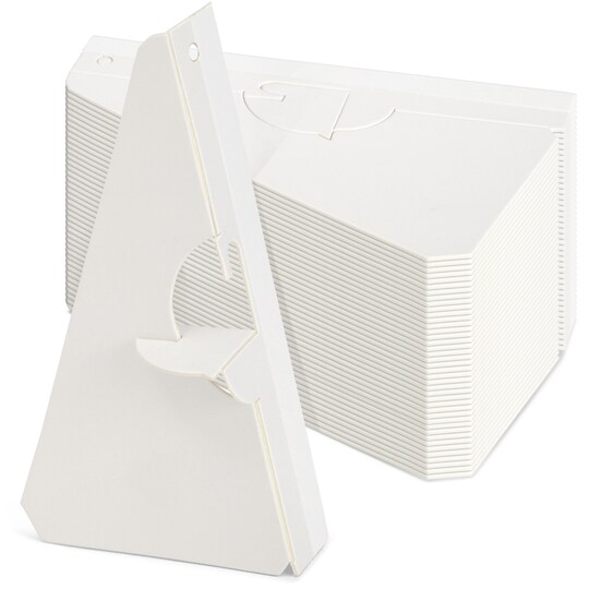 Bright Creations Cardboard Display Stand - Self-Stick Cardboard Easel Backs - Adhesive Photo Stand for Artwork, Posters & Signs - White, 5-Inch, 50-Pack